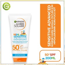 Asitan Ambre Solaire Sensitive Advanced Çocuk Hipoalerjenik Güneş Koruyucu Süt SPF50+ 175ML