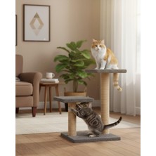Pet Çift Stepli Kedi Tırmalama Antrasit