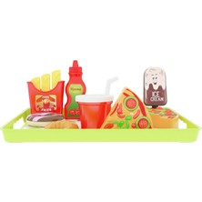Uçar Oyuncak Tableware Food Tepsili Pizza Set, Çocuk Mutfak Oyuncağı