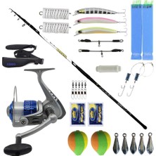Outdoor Full Takım Olta Seti Kendo Azurro Surf 420CM 250 gr Teleskopik Olta Kamışı&kendo Sea Pow
