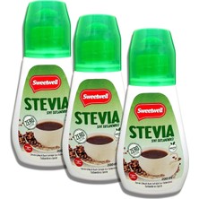 Stevia Sıvı Tatlandırıcı Sıfır Kalori 200 ml x 3 Adet