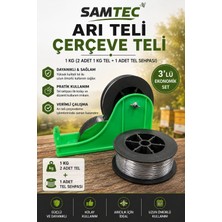 Samtec Arı Teli Çerçeve Teli 1 Kg (2 Adet Tel + 1 Adet Tel Sehpası) 3’lü Ekonomik Set