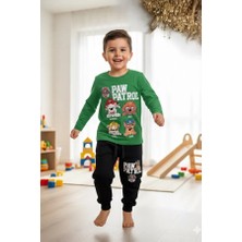 C&O Design Erkek Çocuk Paw Patrol Baskılı Tişört ve Eşofman Takım Yeşil
