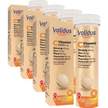 Asitan Energy Vitamin C 1000 Mg + Ginseng + Zinc + Maca Efervesan Tablet (4 Paketi)