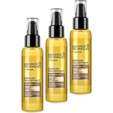 Advance Techniques Argan ve Hindistan Cevizi Yağı Içeren Saç Bakım Yağı 100 Ml. Üçlü Set