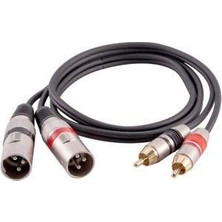 Yka 2 Rca Erkek-2 Xlr Erkek Kablo 3 Metre