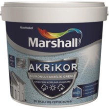 Akrikor Silikonlu + Akrilik Grenli Dış Cephe Boyası, Beyaz, 20 kg