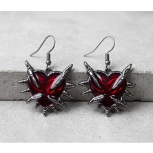 Dükkan Design Gotik Tıwılıght Kalp Küpe