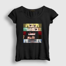 Presmono Kadın Siyah Girls Anime Kakegurui T-Shirt