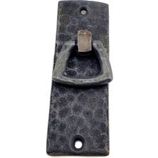 Hace Bazaar Antika Tarz Dekoratif Pirinç Dik Dövme Mobilya Kulbu - 90X31 Mm, Oksit