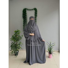 Yüsra Collection Tesettür Asel Takım Elbise Sufle Peçe 3’lü