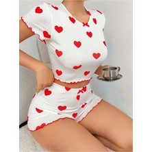 Mores Kadın Desenli Pamuk Pijama Takımı