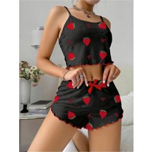 Mores Kadın Desenli Pamuk Pijama Takımı