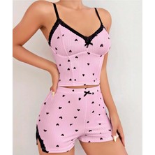 Mores Kadın Desenli Pamuk Pijama Takımı