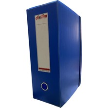 Asitan Arşiv Klasörü 22X12X32CM A41000 Sayfa Için Oluklu Plastik Mavi Lastikli Sırt Etiketli Metal Par