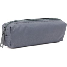 Asitan 106 Krinkıl Kumaş Unisex Tek Bölmeli Suya Dayanıklı Parmak Kalemlik Kalem Kutusu (Gri)