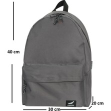 Adalinhome AD-120 Günlük Seyahat Okul Sırt Çantası Gri