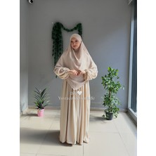 Yüsra Collection Tesettür Ayrobin Elbise ve Sufle Takım