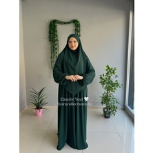 Yüsra Collection Tesettür Ayrobin Elbise ve Sufle Takım