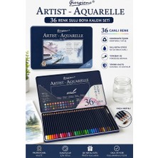 Artlantis Aquarel Suluboya Kalemi 36 Renk 1 Paket Giorgione Teneke Kutu Sulu Boya Kalemi 36 Lı Fırça Hediyeli Sanatsal Kaliteli