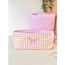 Luli Shop Kurdele Baskılı Baskılı Kalemlik – Çok Amaçlı Kumaş Kalem Kutusu ve Organizer Çanta