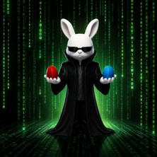 Yapı3D The Bunnytrix Dekoratif Tavşan Figürü Gizemli Tasarımlı Masaüstü Süs Sert Plastik Hediyelik