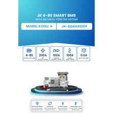 Electroll Jk Smart Bms Akıllı Batarya Yönetim Sistemi 4–8s 200A 0.6A Aktif Balans JK-BD6A8S10P