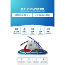Electroll Jk Smart Bms Akıllı Batarya Yönetim Sistemi 8–24S 100A 0.6A Aktif Balans JK-BD6A24S6P