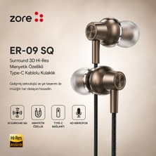 Butam Bilişim Zore ER-09 SQ Surround 3D Hi-Res Manyetik Type-C Kablolu Kulak İçi Kulaklık