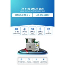 Electroll Jk Smart Bms Akıllı Batarya Yönetim Sistemi 4–8s 350A 1A Aktif Balans JK-B1A8S20P