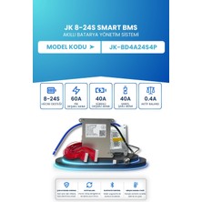 Electroll Jk Smart Bms Akıllı Batarya Yönetim Sistemi 8–24S 60A 0.4A Aktif Balans JK-BD4A24S4P
