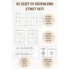 MindPad Studio Suya Dayanıklı 82 Parça Kapsamlı Ev Düzenleme Baharat Bakliyat Yağ Temizlik Etiket Seti