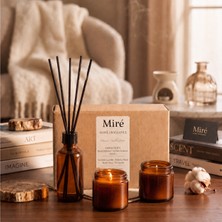 MumvemuM 3 Lü Koku ve Mum Seti Amber Seri Amber Çiçeği Kokulu 50 ml