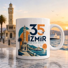 Ajans 313 Izmir Temalı 35 Plaka Ege'nin Incisi Seramik Kupa Bardak