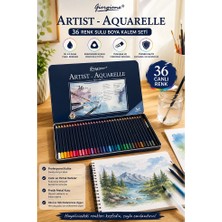 ArtMaster Aquarel Suluboya Kalemi 36 Renk 1 Paket Giorgione Teneke Kutu Sulu Boya Kalemi 36 Lı Fırça Hediyeli Sanatsal Kaliteli