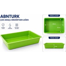 Abnturk 48X33X8CM Yeşil Plastik Peynir Leğeni Büyük Boy Peynir Küveti Çok Amaçlı Derin Tepsi