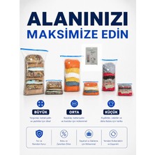 Family Co.3'lü Paket Ekstra Büyük Kalınlaştırılmış Küp Vakumlu Saklama POŞETLERI110X90+25CM-1ADET,100X70+33CM-1 Adet, 80X50+25 cm -1 Adet Giysiler, Yorganlar, Yastıklar, Battaniyeler Için