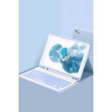 Esranın Dünyası iPad Pro 11 (2024) Kılıf KC01 Smart Klavyeli Tablet Kılıfı - Açık Mavi