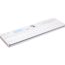 Esranın Dünyası 61 Tuşlu Klavye Kontrol Cihazı, Şık Beyaz Renk ile Müzik Prodüksiyonuna Uygun