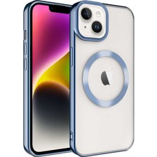 Esranın Dünyası Case 4u iPhone 14 Plus Kılıf Magsafe Wireless Şarj Destekli Kamera Korumalı Şeffaf Kenarları Renkli