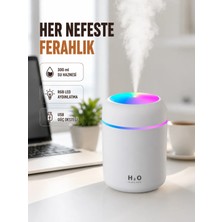 Poebgo Familys Abs Gövdeli 300ML USB Nemlendirici – Beyaz, Gri, Pembe Renk