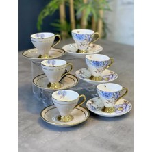 Kosova 6'lı Porselen Royalty Kahve Fincanı