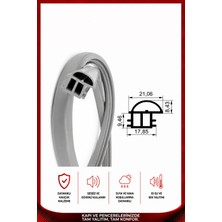 MAKPLASTİK FİTİL PROFİL P 119 Çelik Kapı Kasa Fitili 6 mt GRİ