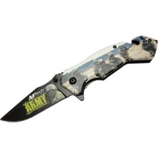Hace Bazaar Mtech 4 23 3 Army Kurtarma / Kamp Çakı 20CM - Yarı Otomatik, Kemerlikli, Cam Kırma ve Ip Kesme Aparatlı