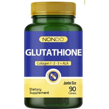 Glutatyon Jumbo 90 Tablet Glutathione Kolajen 1-2-3 Ala Bromelain Hyaluronik Asit 3 Aylık Kullanım