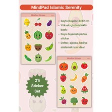 MindPad Studio Sevimli Meyve & Sebze Temalı Sticker Seti – 24 Farklı Karakterli 2’li Set