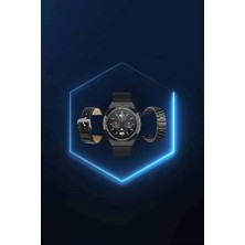 Poebgo Familys Anc Özellikli Bluetooth Kulaklık ve Amoled Ekran Akıllı Saat Uyku ve Sağlık Takibi Nabız Öl�
