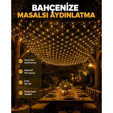 Poebgo Familys LED File Işık Dekoratif Ağ LED Aydınlatma Iç Mekan Balkon Bahçe Süsü Yeni Nesil