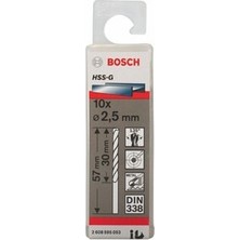 Esranın Dünyası 2,5 x 30 x 57 mm Metal Matkap Ucu, 10'lu Ekonomik Seri