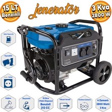 Esranın Dünyası 3.5kva 2800W Benzinli Jeneratör, Yüksek Güç Kapasitesi